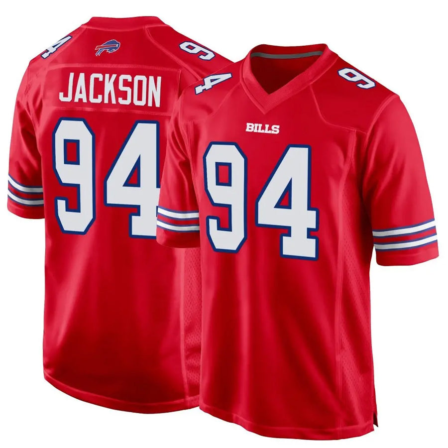 Custom #94 Red BUF Football Shirt Top