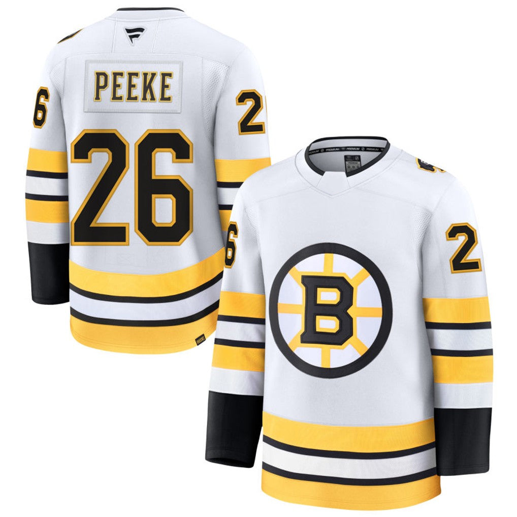 Custom #26 White BOS Hockey Shirt Top