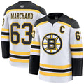 Custom #63 White BOS Hockey Shirt Top