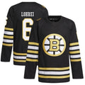 Custom #6 Black BOS Hockey Shirt Top