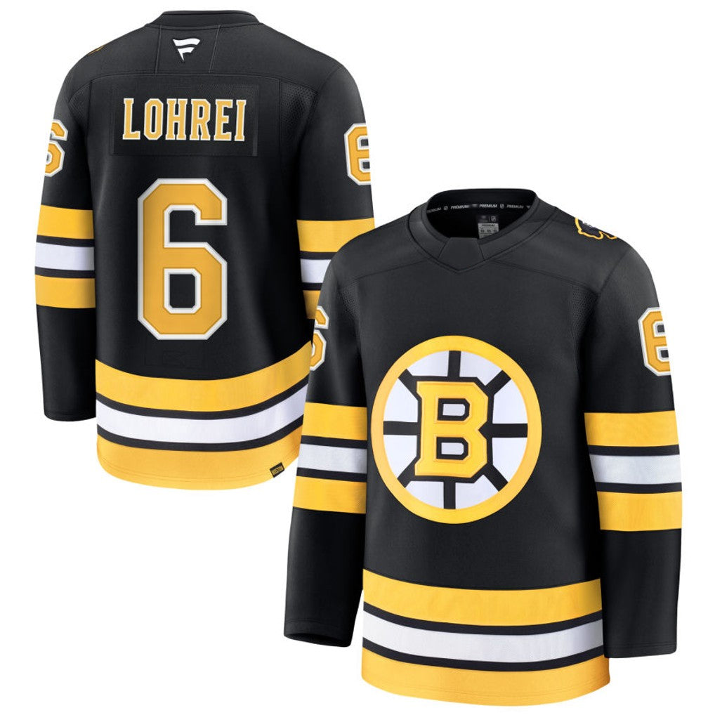 Custom #6 Black BOS Hockey Shirt Top