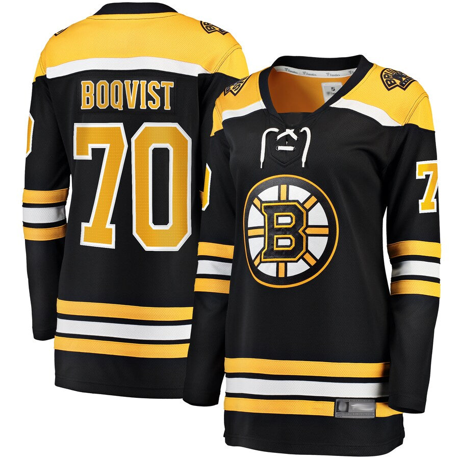 Custom #70 Black BOS Hockey Shirt Top