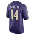 Custom #14 Purple BAL Football Shirt Top