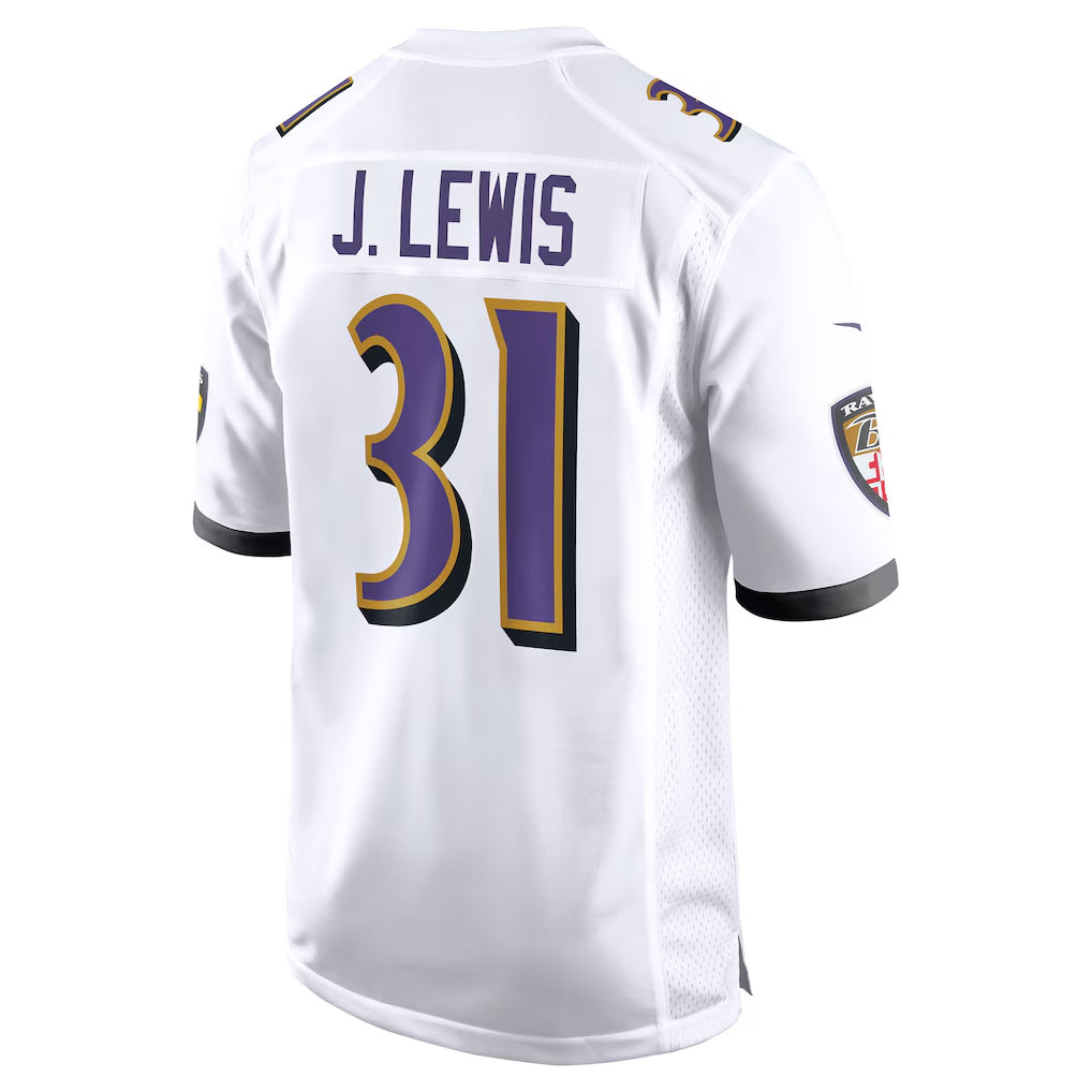 Custom #31 White BAL Football Shirt Top
