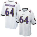 B.Ravens #64 Tyler Linderbaum Player White Game Football Jerseys