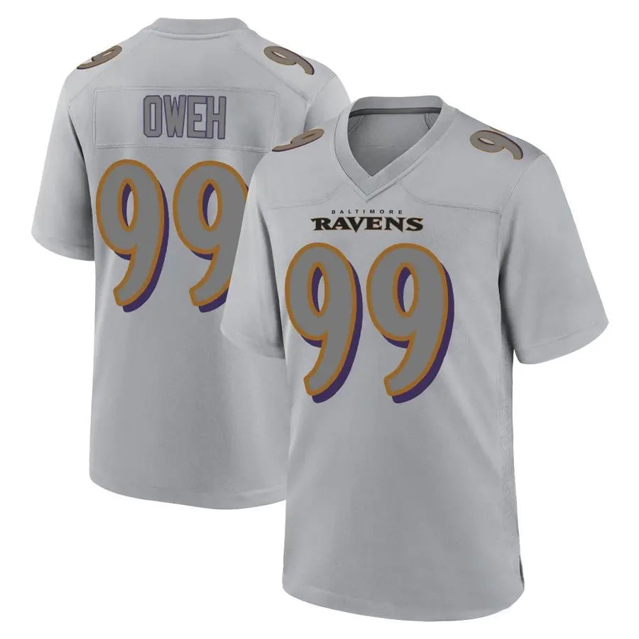 B.Ravens #99 Odafe Oweh Player Color Rush Vapor Untouchable Gray Football Jerseys
