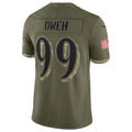 Custom #99 Olive BAL Football Shirt Top