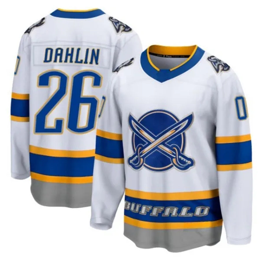 Custom #26 White BUF Hockey Shirt Top
