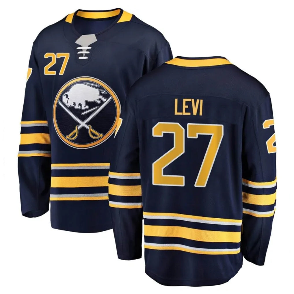 Custom #27 Navy Blue BUF Hockey Shirt Top