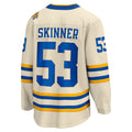 Custom #53 Cream BUF Hockey Shirt Top