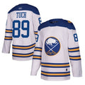 Custom #89 White BUF Hockey Shirt Top