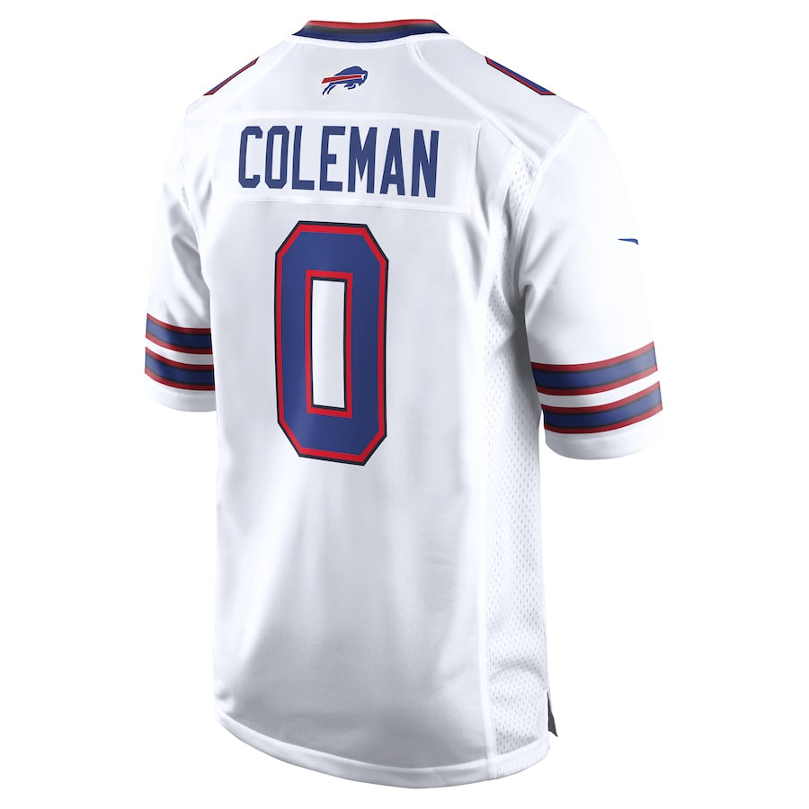 Custom #0 White BUF Football Shirt Top