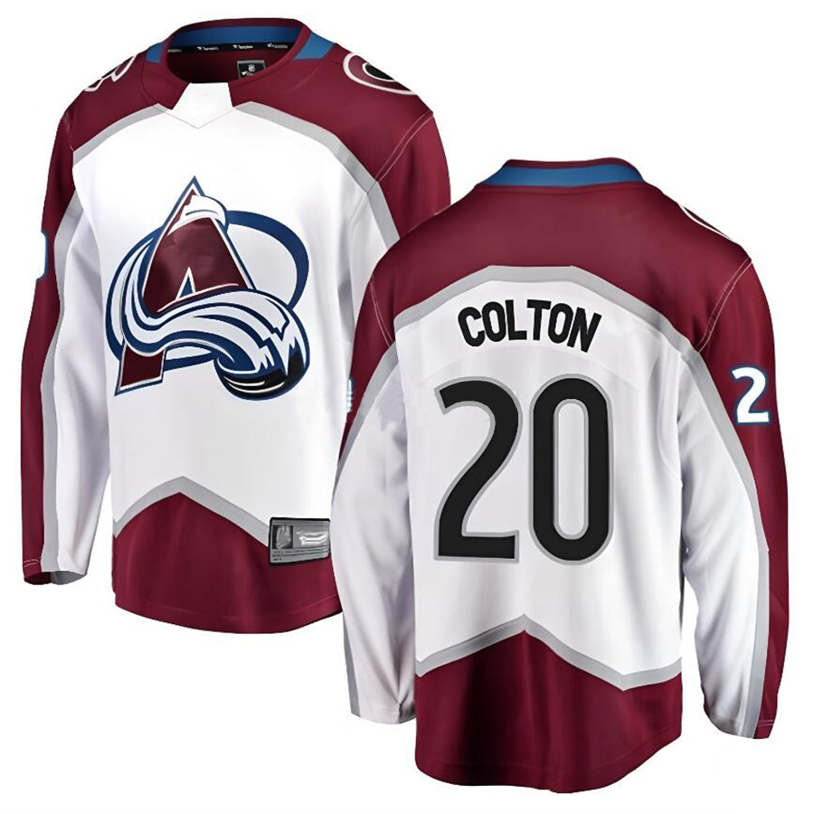 Custom #20 White COL Hockey Shirt Top