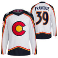 Custom #39 White Retro COL Hockey Shirt Top