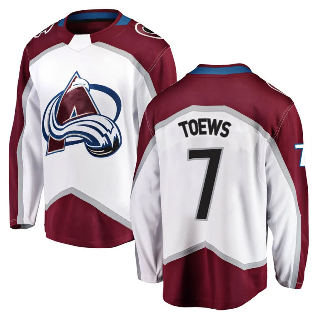 Custom #7 White COL Hockey Shirt Top