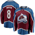 C.Avalanche #8 Cale Makar Player Fanatics Home Breakaway Maroon Hockey Jerseys