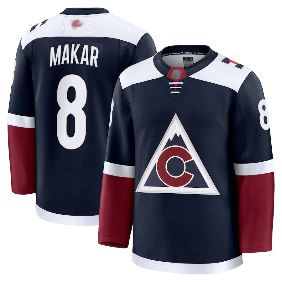 Custom #8 Navy COL Hockey Shirt Top