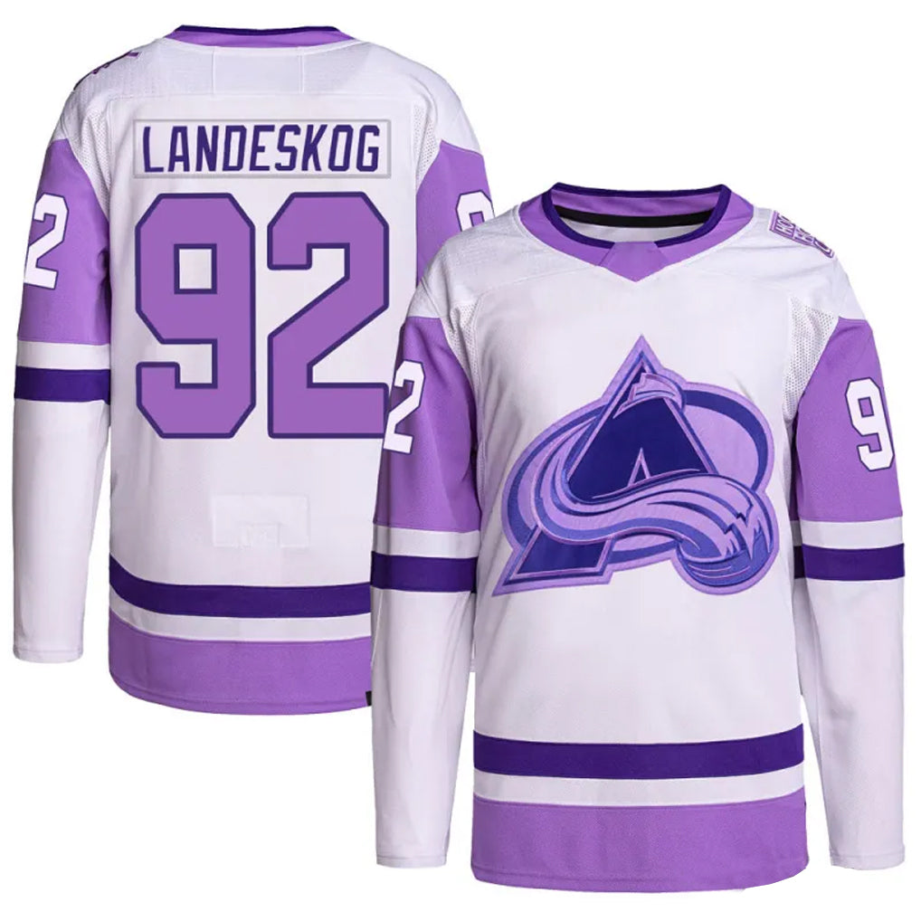Custom #92 Purple COL Hockey Shirt Top