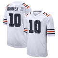 Custom #10 White CHI Football Shirt Top