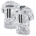 Custom #11 White CHI Football Shirt Top