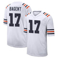 C.Bears #17 Tyson Bagent Player White Alternate Classic Game Football Jerseys