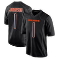 C.Bears #1 Jaylon Johnson Player Carbon Black Fashion Football Jerseys