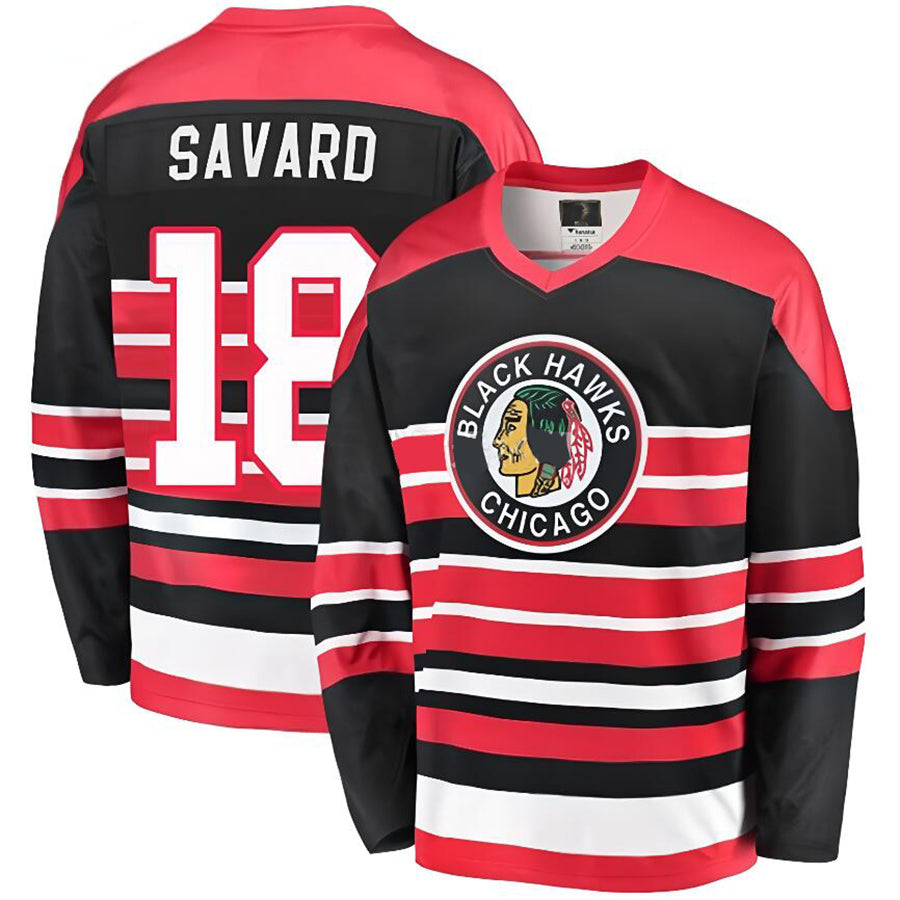 Custom #18 Retro CHI Hockey Shirt Top