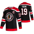 Custom #19 Black Retro CHI Hockey Shirt Top
