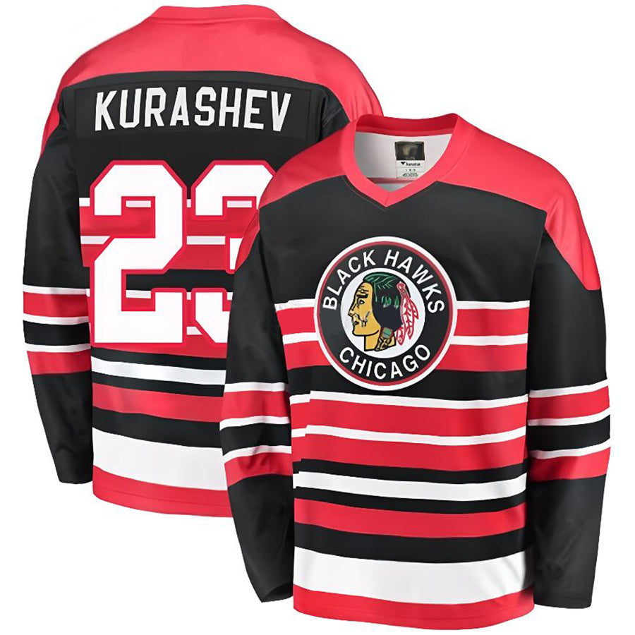 Custom #23 Retro CHI Hockey Shirt Top