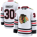 Custom #30 White CHI Hockey Shirt Top