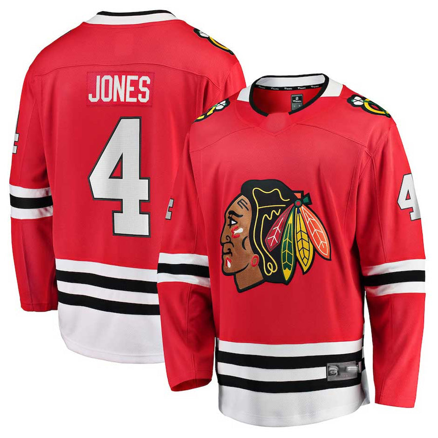 Custom #4 Red CHI Hockey Shirt Top