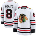 Custom #8 White CHI Hockey Shirt Top