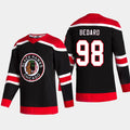 Custom #98 Black Retro CHI Hockey Shirt Top