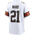 Custom #21 White CLE Football Shirt Top