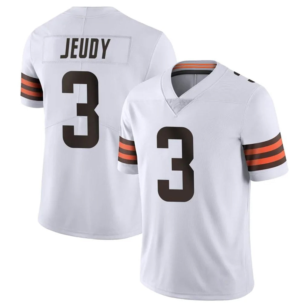 Custom #3 White CLE Football Shirt Top