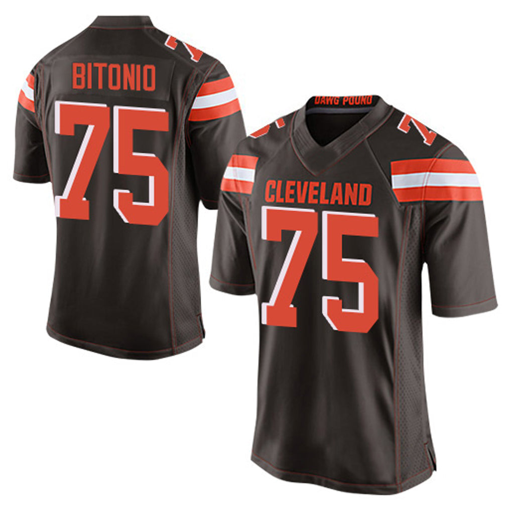 Custom #75 Brown CLE Football Shirt Top