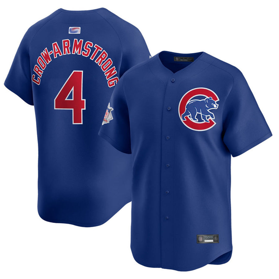 Custom #4 Navy CHC Baseball Shirt Top