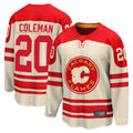 Custom #20 Cream CGY Hockey Shirt Top