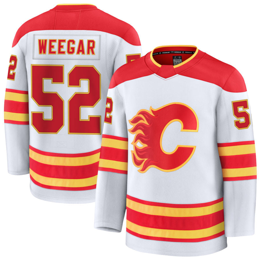 Custom #52 White CGY Hockey Shirt Top