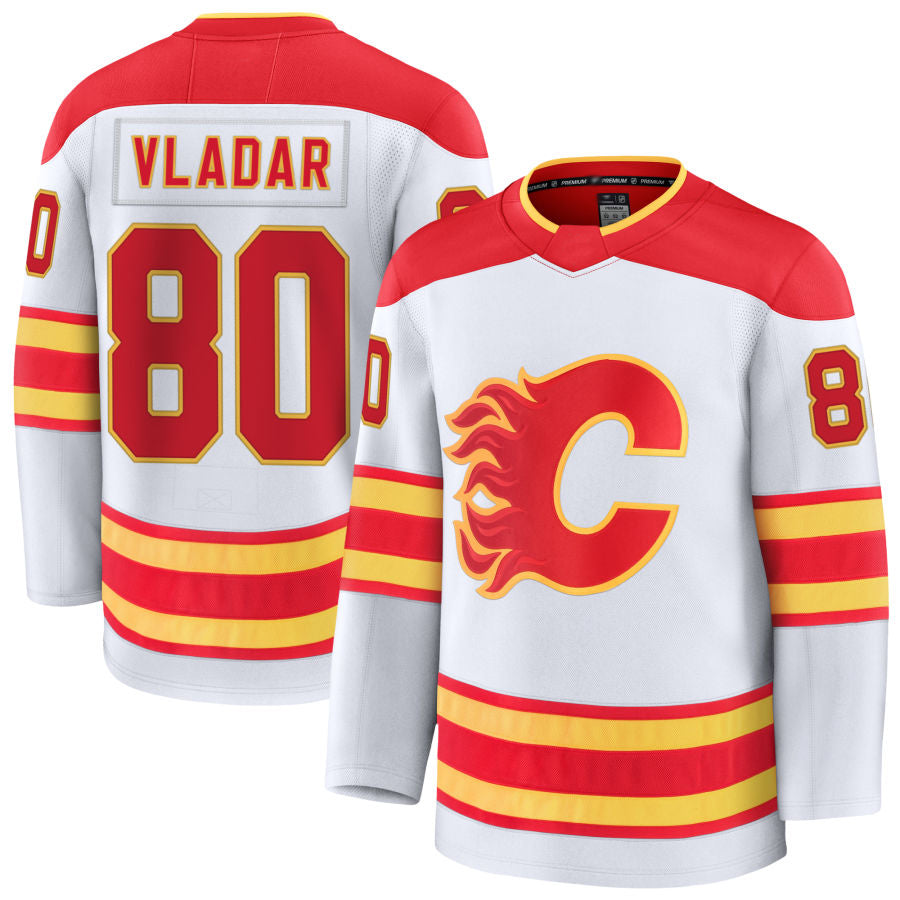 Custom #80 White CGY Hockey Shirt Top