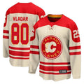 Custom #80 Cream CGY Hockey Shirt Top
