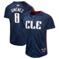 Custom #0 Navy City Connect CLE Baseball Shirt Top