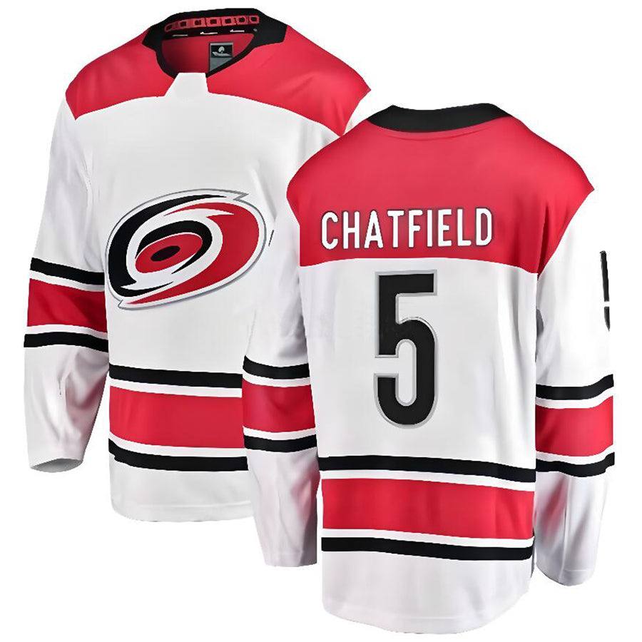 Custom #5 White CAR Hockey Shirt Top