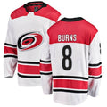 C.Hurricanes #8 Brent Burns Player Fanatics White Away Breakaway Hockey Jerseys