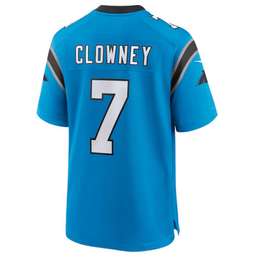 Custom #7 Blue CAR Football Shirt Top