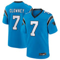 Custom #7 Blue CAR Football Shirt Top