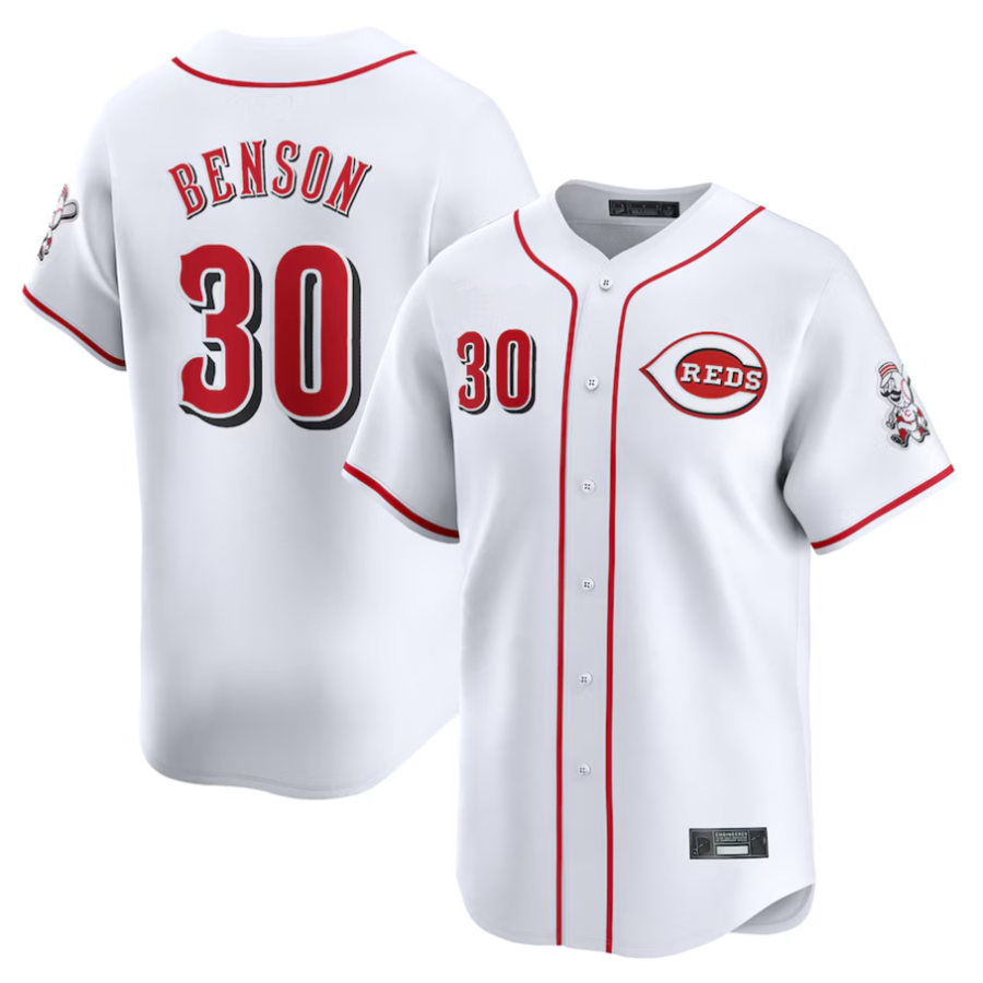 Custom #30 White CIN Baseball Shirt Top
