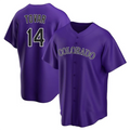 C.Rockies #14 Ezequiel Tovar Player Purple Home Replica Baseball Jerseys