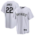 C.Rockies #22 Nolan Jones Player White Home Replica Baseball Jerseys