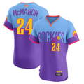 C.Rockies #24 Ryan McMahon Player Purple-Light Blue City Connect Elite Baseball Jerseys